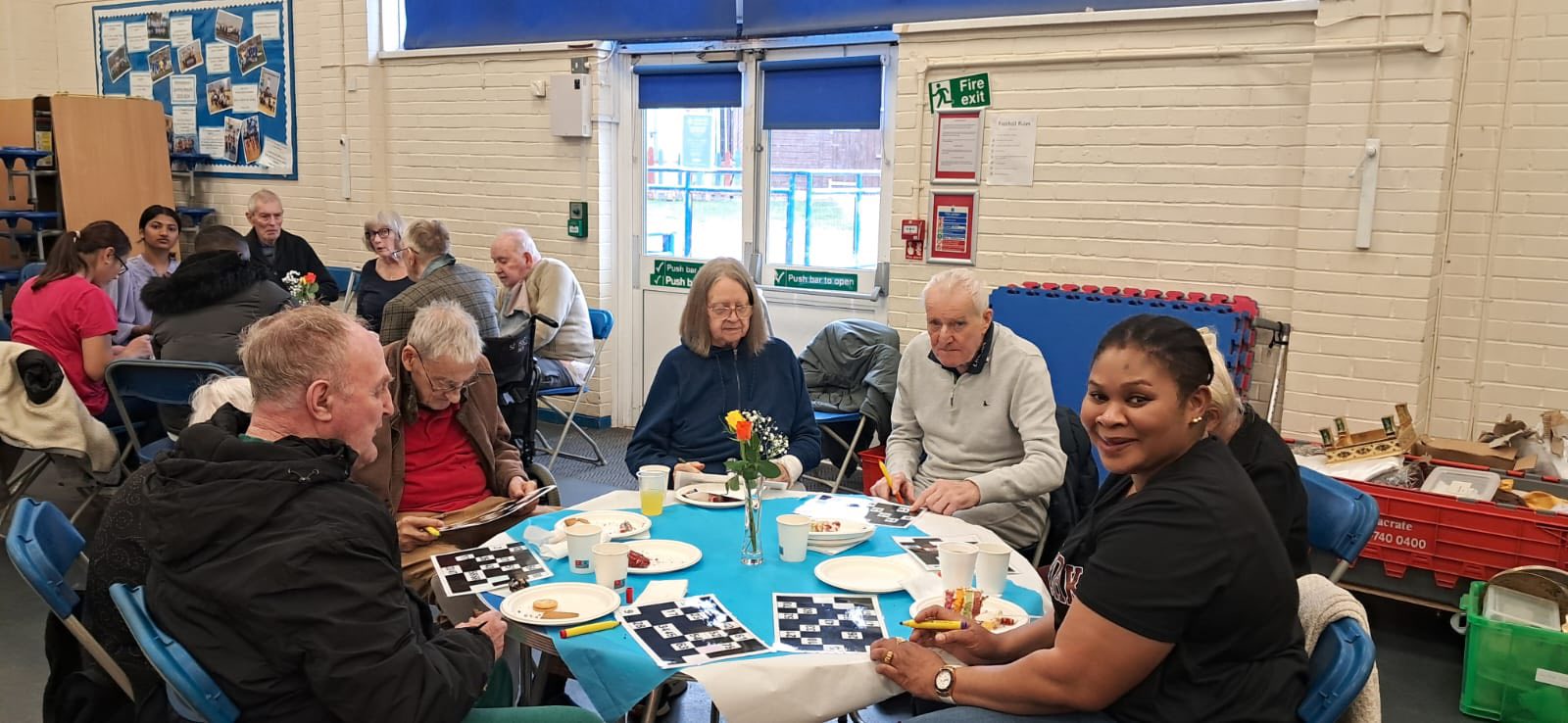 Lively activities and warm community spaces at the care home